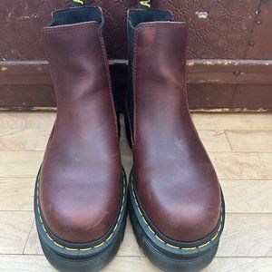 Dr. Martens AUDRICK BRANDO LEATHER PLATFORM CHELSEA BOOTS